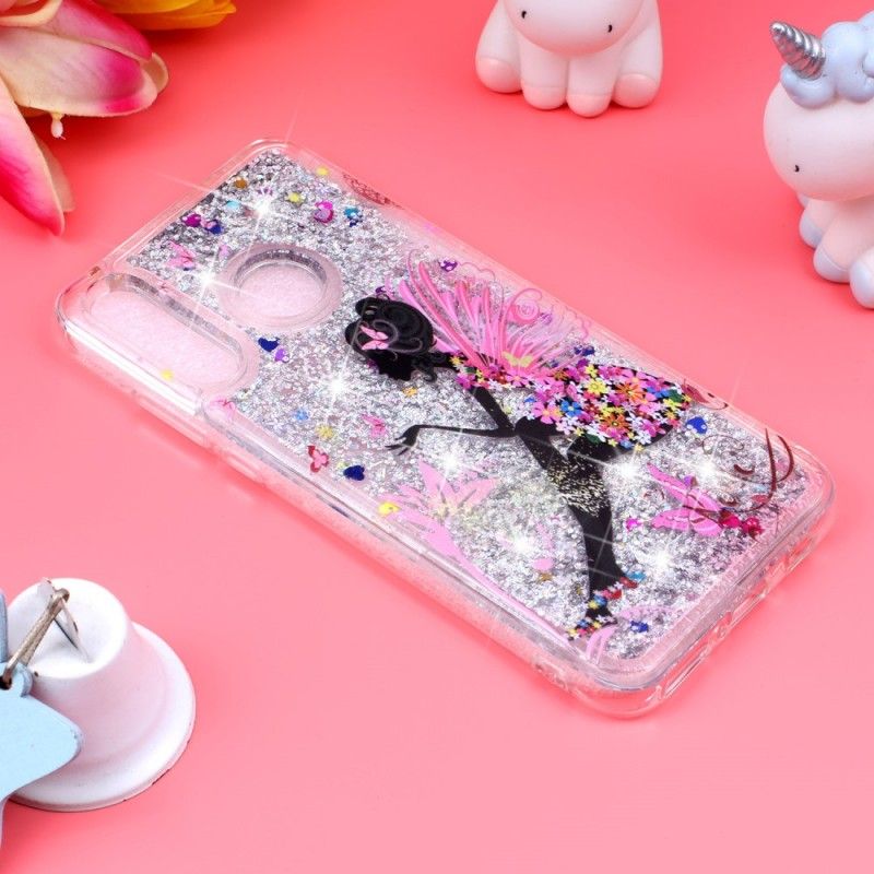 Coque Huawei P30 Lite Transparente Fée Fleurie Glitters