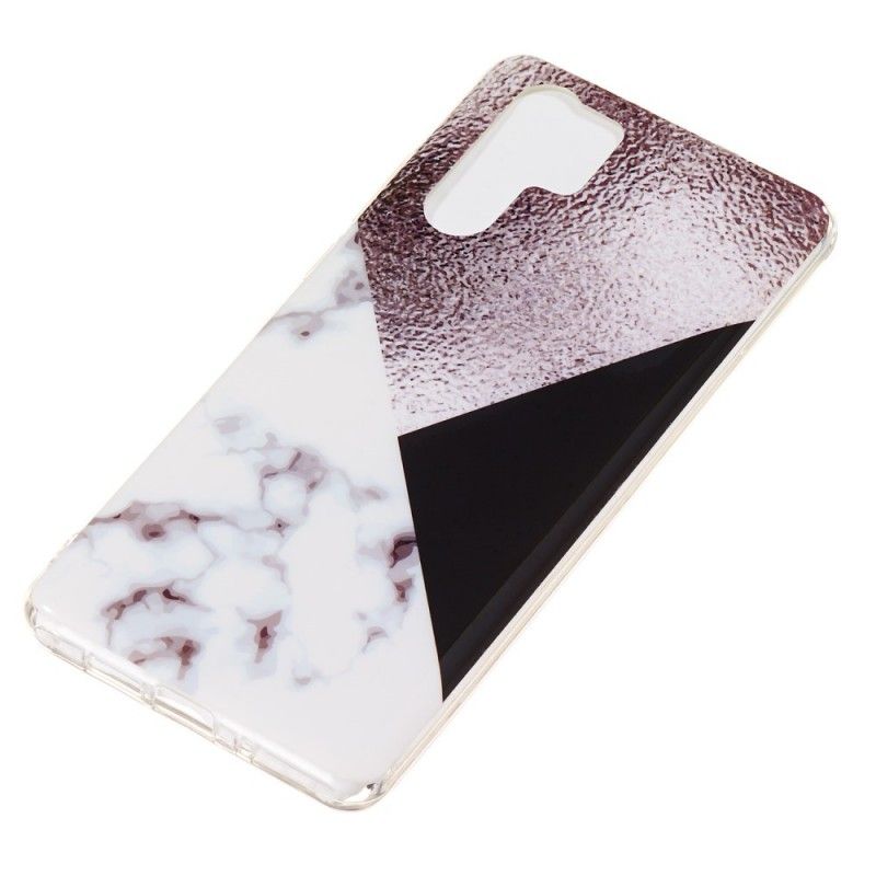 Coque Huawei P30 Pro Effet Marbre Geométrie Violet