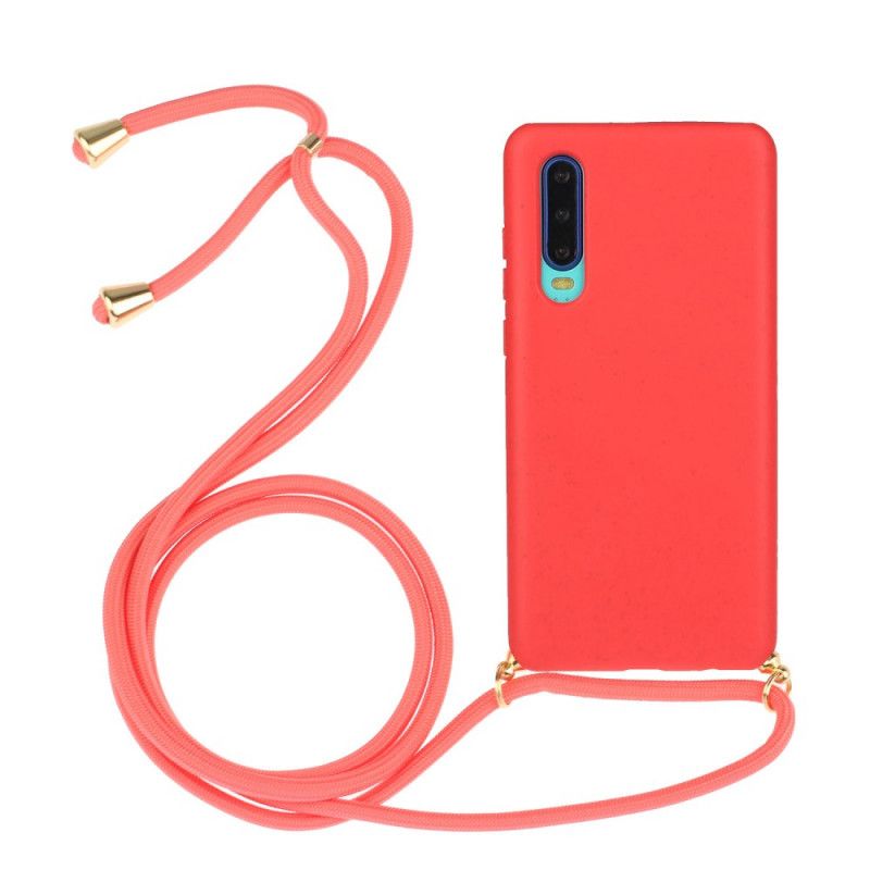 Coque Huawei P30 Silicone Avec Cordon Coloré