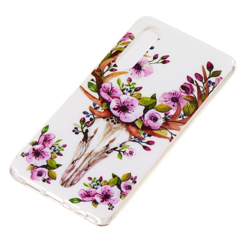 Coque Huawei P30 Wapiti Fleuri Fluorescente