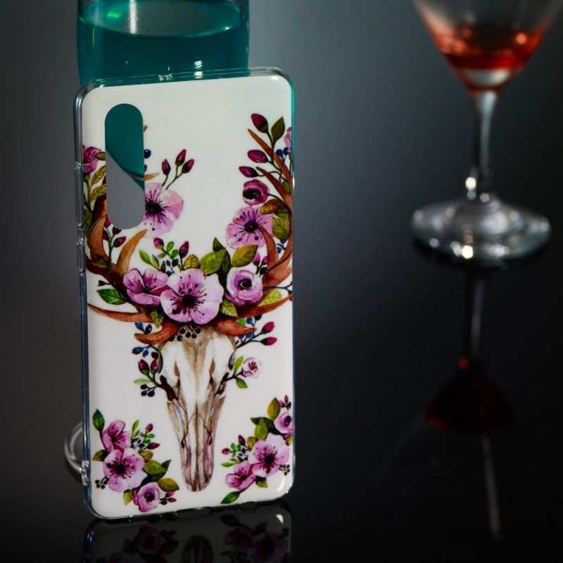 Coque Huawei P30 Wapiti Fleuri Fluorescente