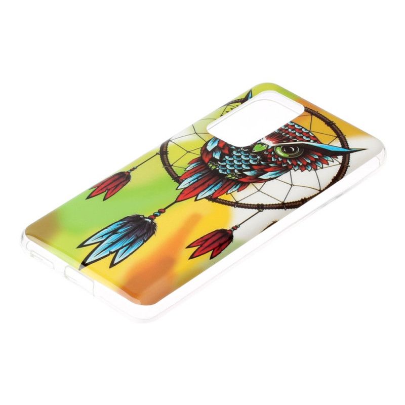 Coque Huawei P40 Attrape Rêves Hibou Fluorescente