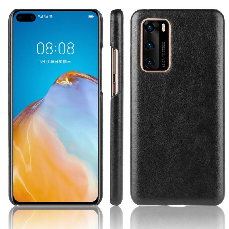 Coque Huawei P40 Effet Cuir Litchi Performance