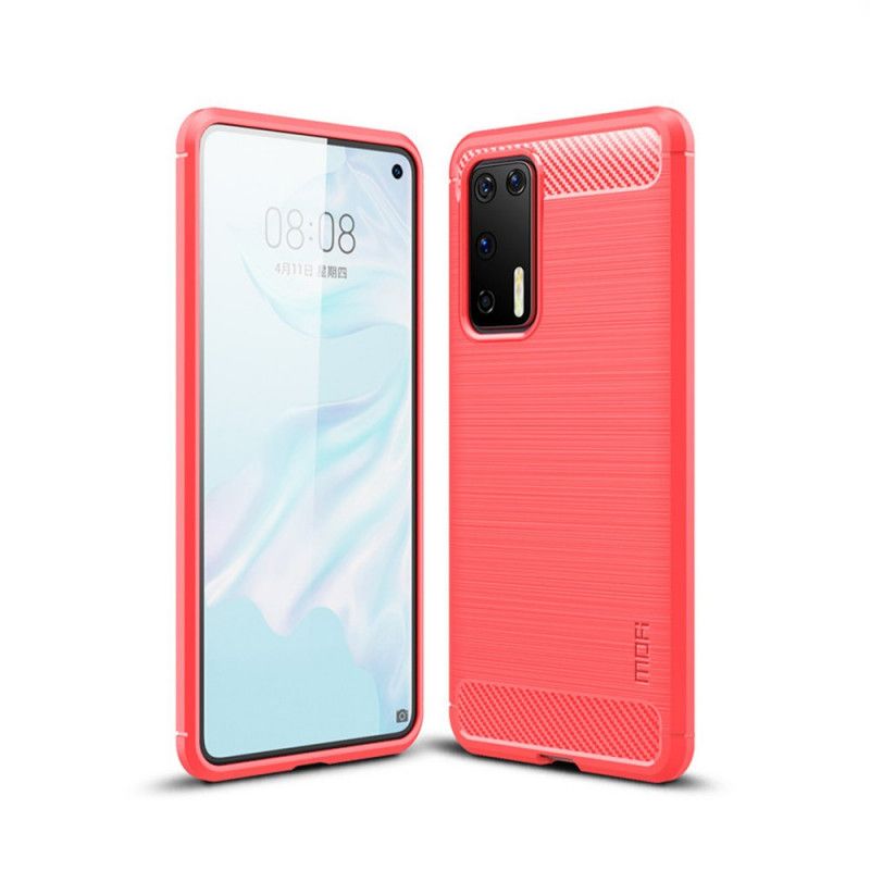 Coque Huawei P40 Fibre Carbone Brossée Mofi