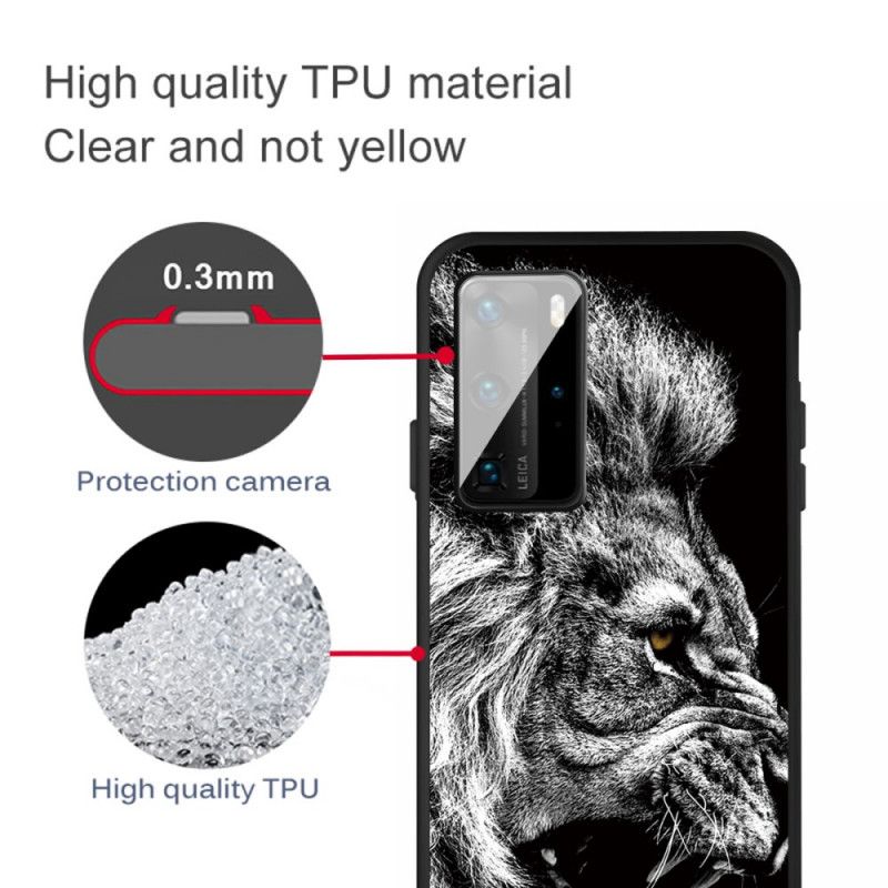 Coque Huawei P40 Lion Féroce