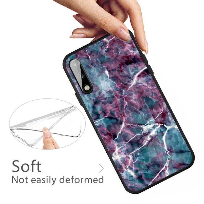 Coque Huawei P40 Lite E / Y7p Marbre Violet