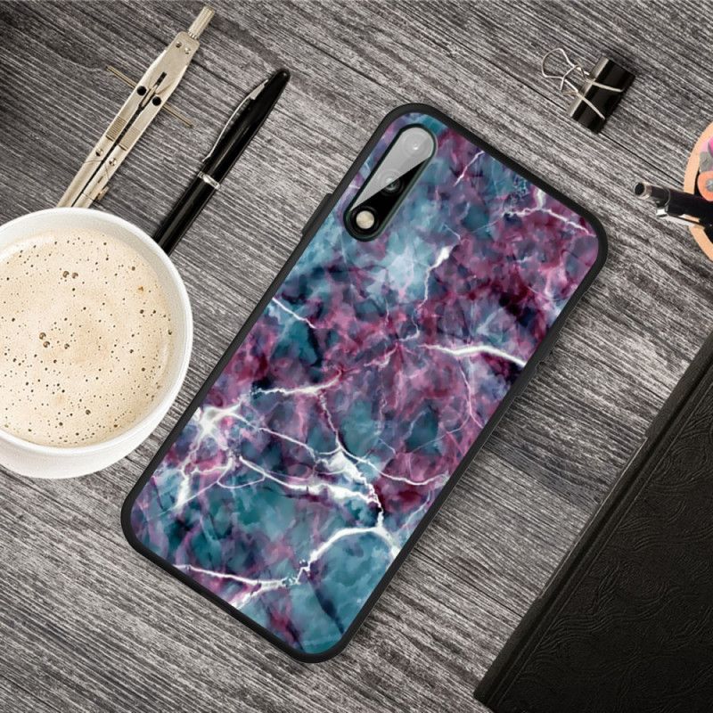 Coque Huawei P40 Lite E / Y7p Marbre Violet