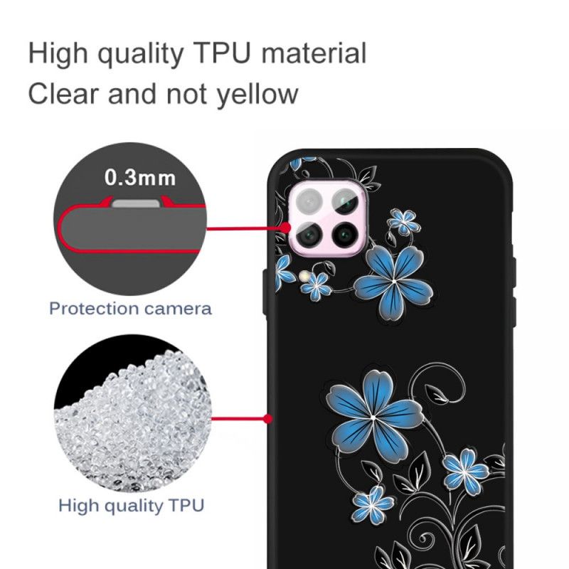 Coque Huawei P40 Lite Fleurs Bleues