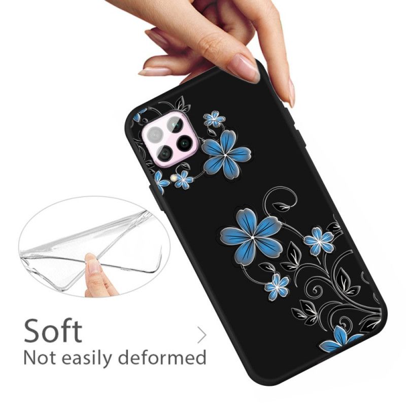 Coque Huawei P40 Lite Fleurs Bleues