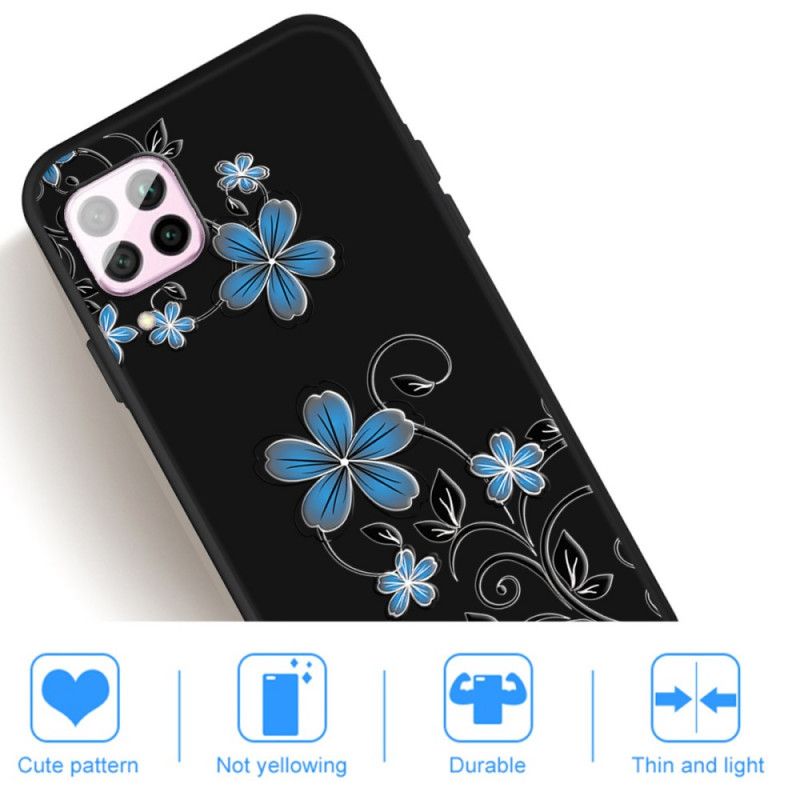 Coque Huawei P40 Lite Fleurs Bleues