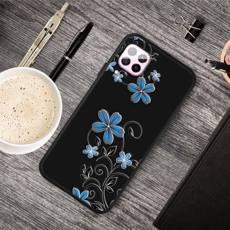 Coque Huawei P40 Lite Fleurs Bleues