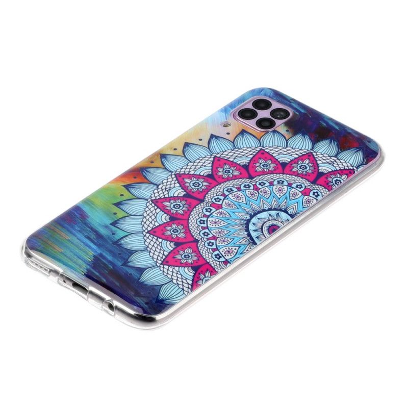 Coque Huawei P40 Lite Hibou Mandala Fluorescente