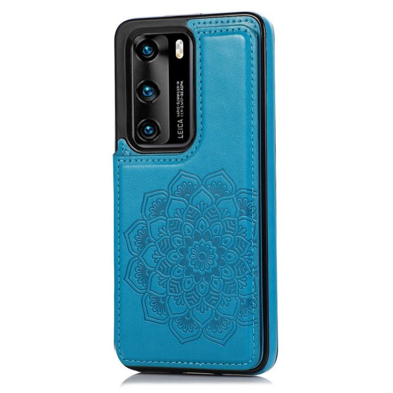 Coque Huawei P40 Porte-cartes Impression Mandala