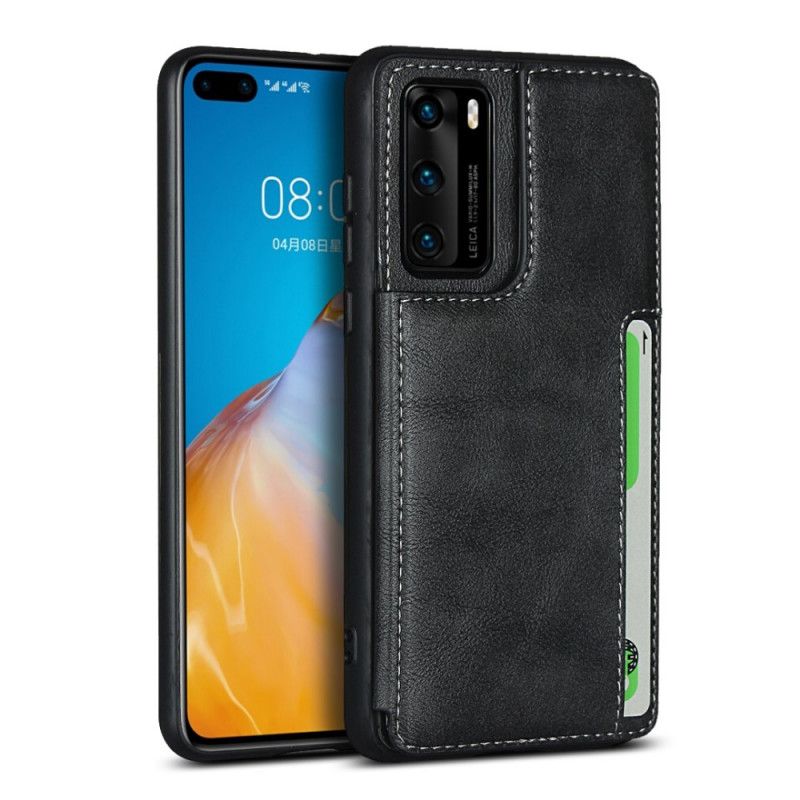 Coque Huawei P40 Porte-cartes Support Et Lanière