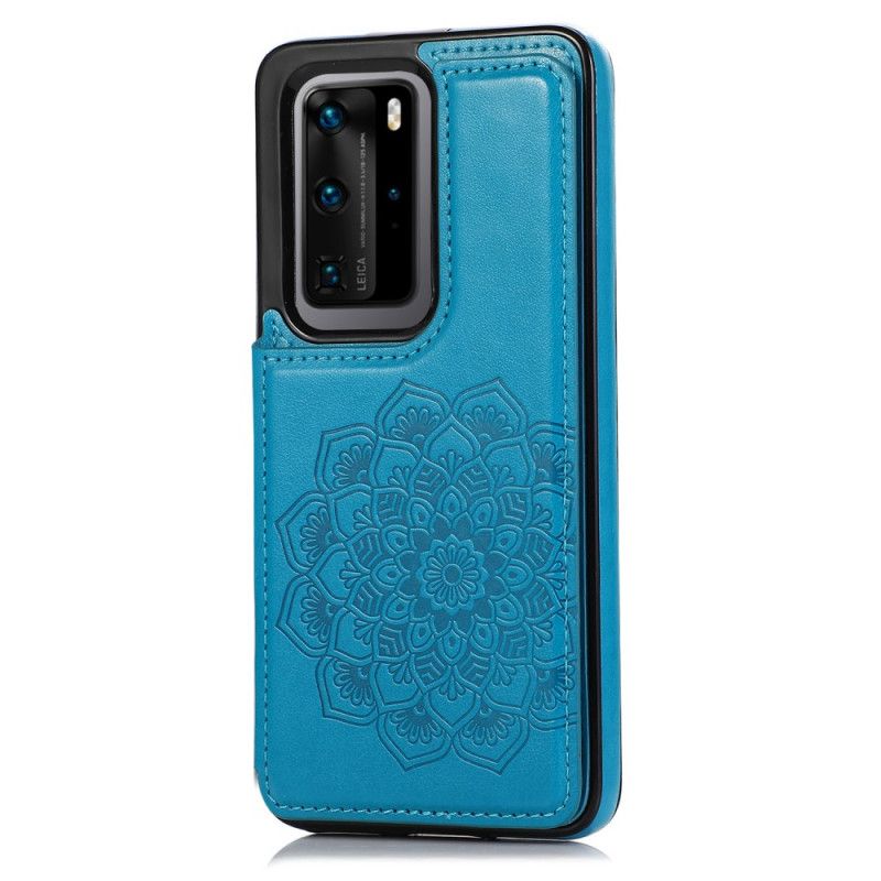 Coque Huawei P40 Pro Plus Porte-cartes Impression Mandala