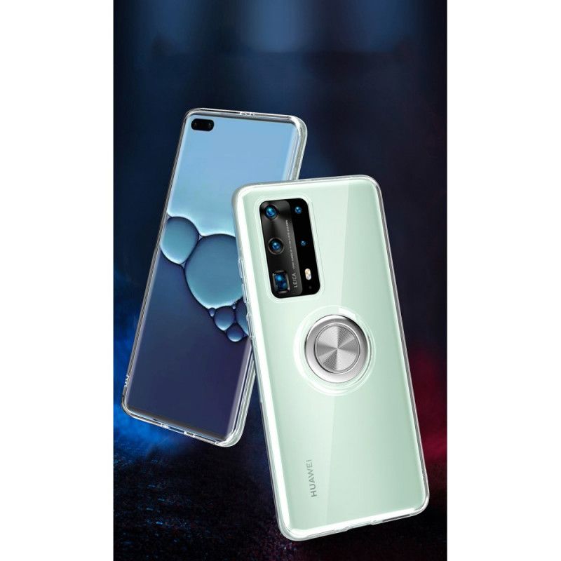 Coque Huawei P40 Pro Silicone Anneau Rotatif Métal