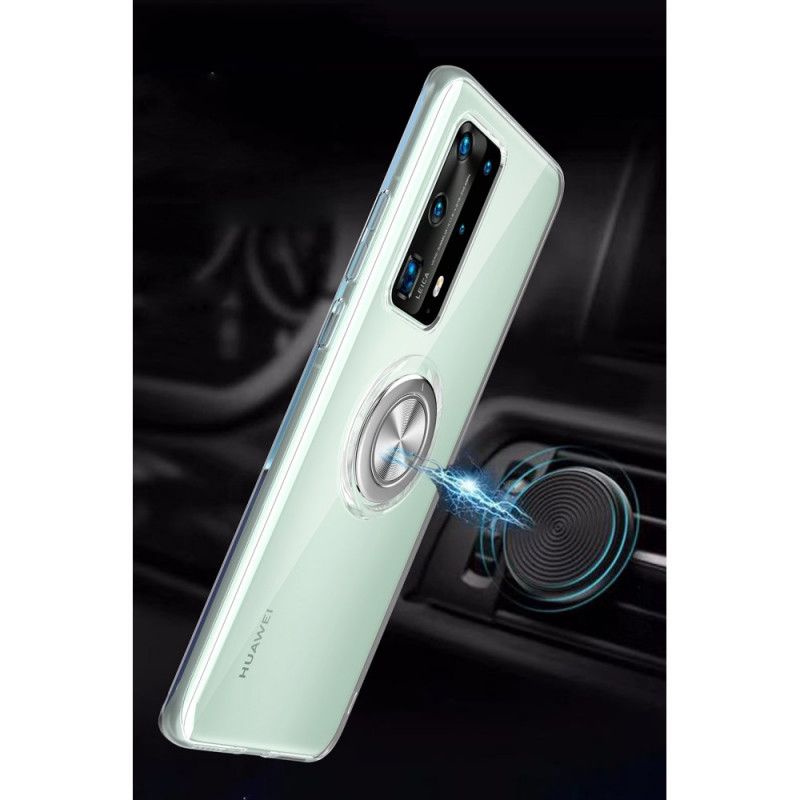 Coque Huawei P40 Pro Silicone Anneau Rotatif Métal