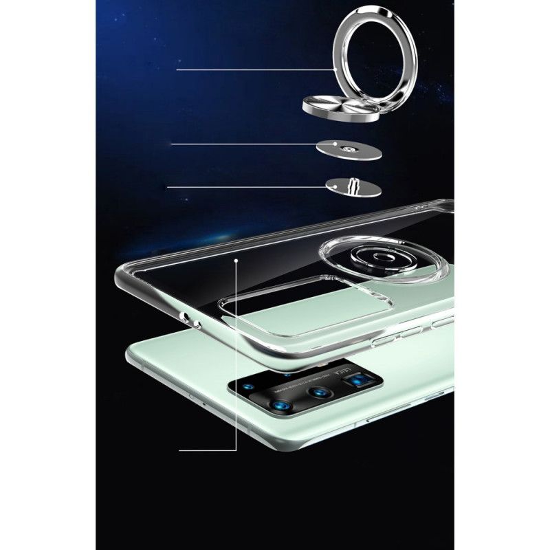 Coque Huawei P40 Pro Silicone Anneau Rotatif Métal