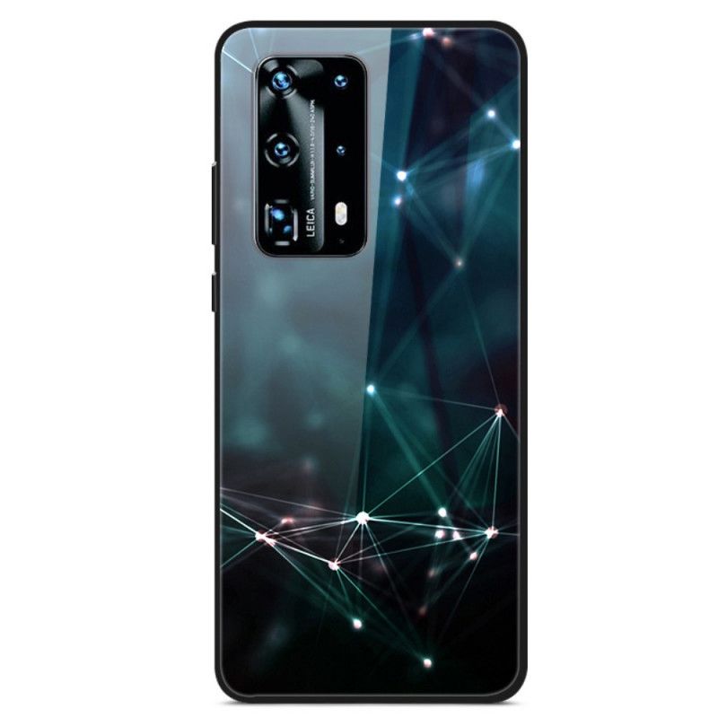 Coque Huawei P40 Pro Verre Trempé Couleurs Abstraites