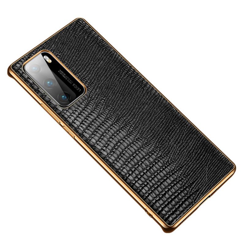 Coque Huawei P40 Véritable Cuir Texture Lézard