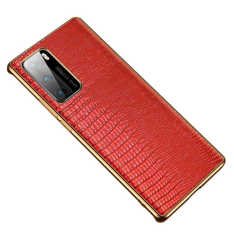 Coque Huawei P40 Véritable Cuir Texture Lézard