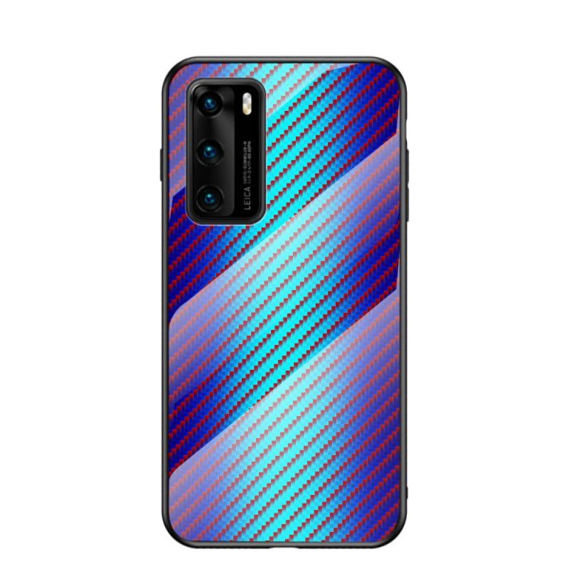 Coque Huawei P40 Verre Trempé Fibre Carbone