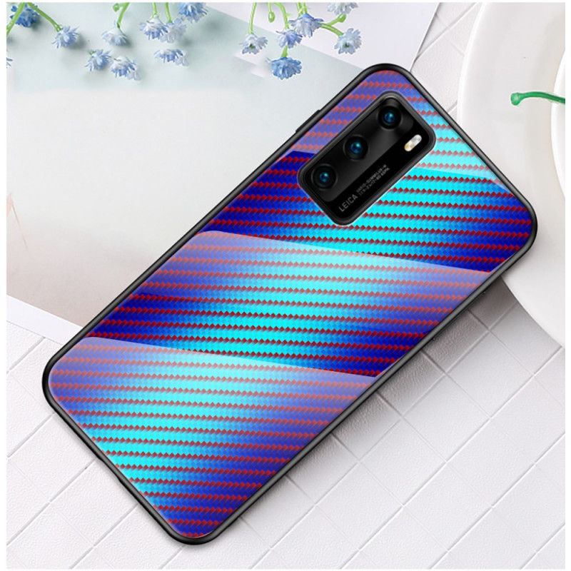 Coque Huawei P40 Verre Trempé Fibre Carbone