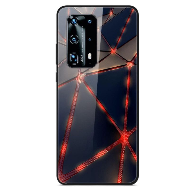 Coque Huawei P40 Verre Trempé Rayon Rouge