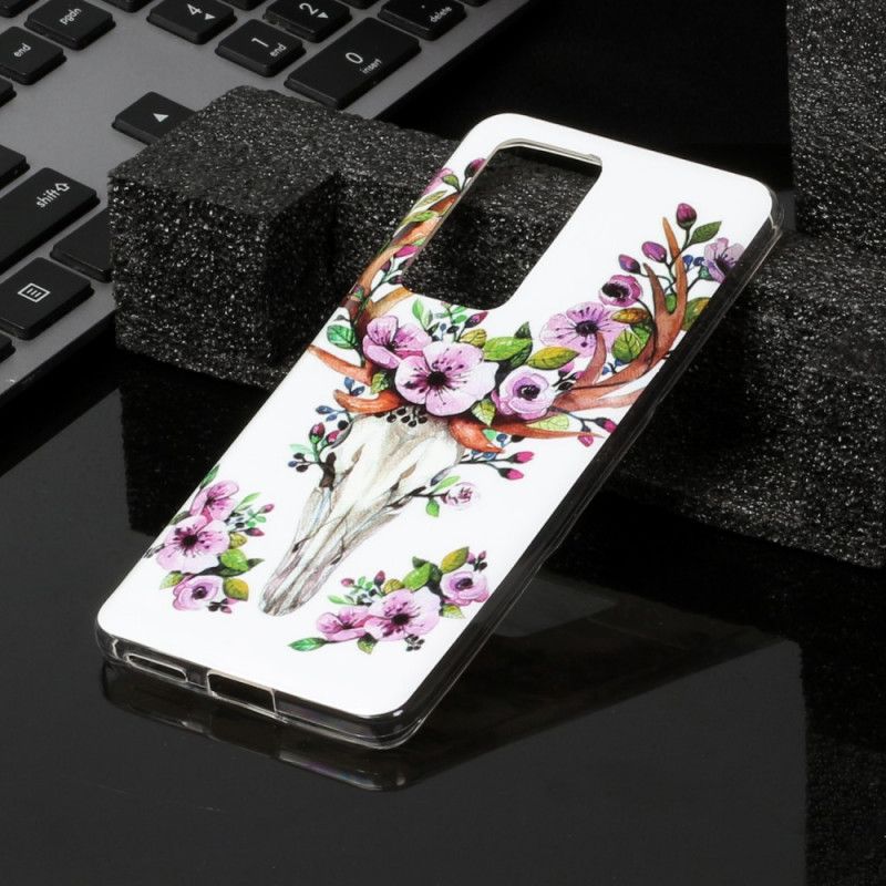 Coque Huawei P40 Wapiti Fleuri Fluorescente