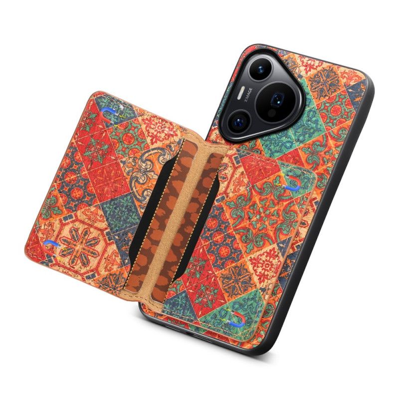 Coque Huawei Pura 70 Pro Porte-Cartes Motif Floral