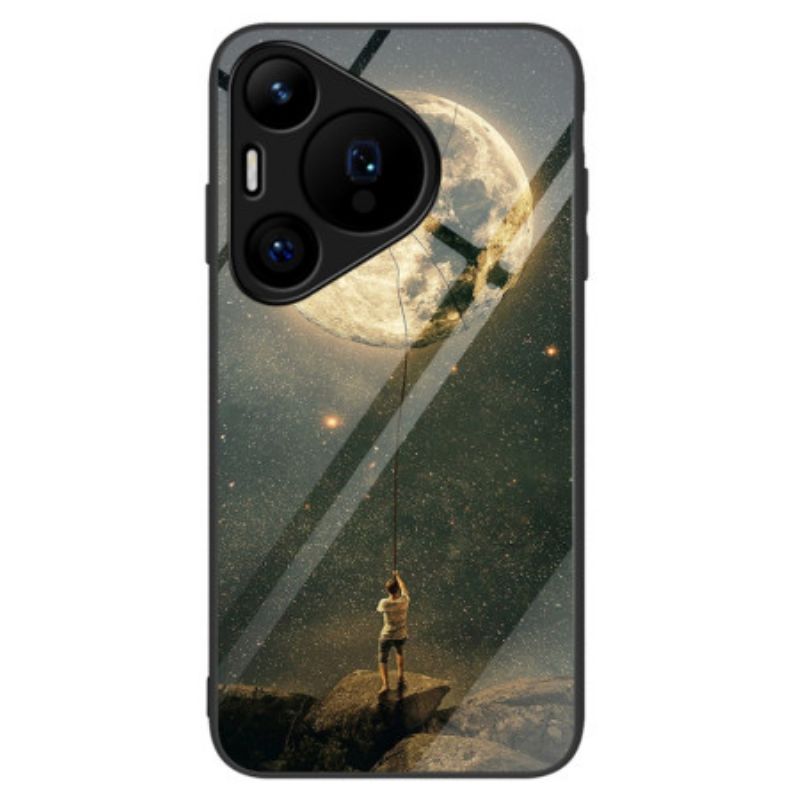 Coque Huawei Pura 70 verre Trempé Homme à la Lune