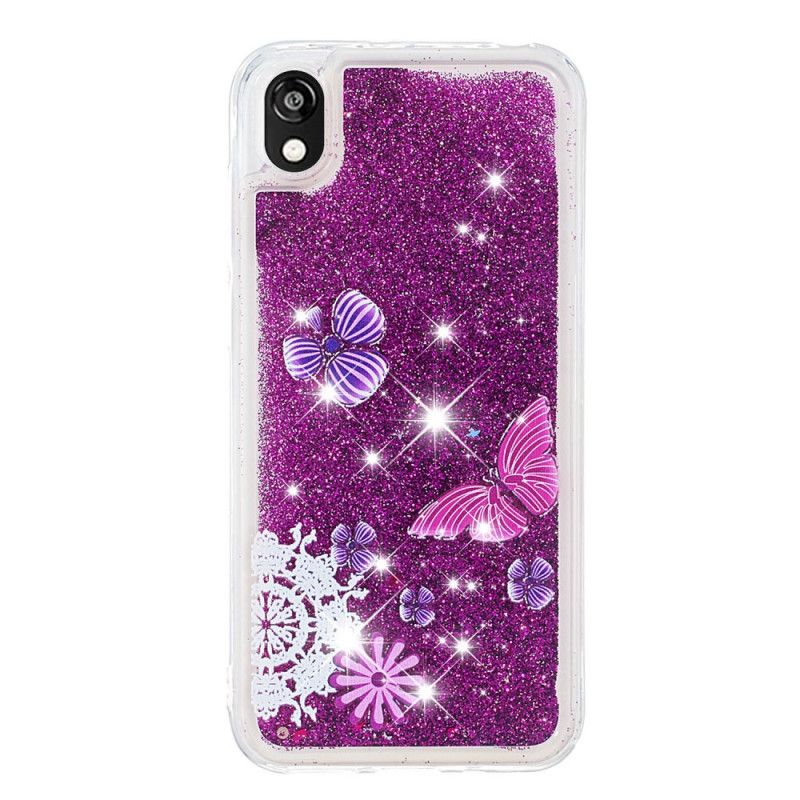 Coque Huawei Y5 2019 / Honor 8s Paillettes Folie Papillons