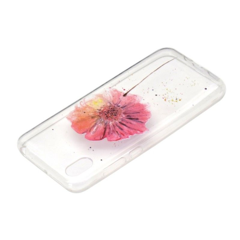 Coque Huawei Y5 2019 Transparente Coquelicot Aquarelle