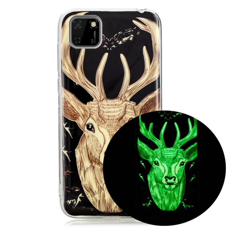 Coque Huawei Y5p Cerf Majestueux Fluorescente