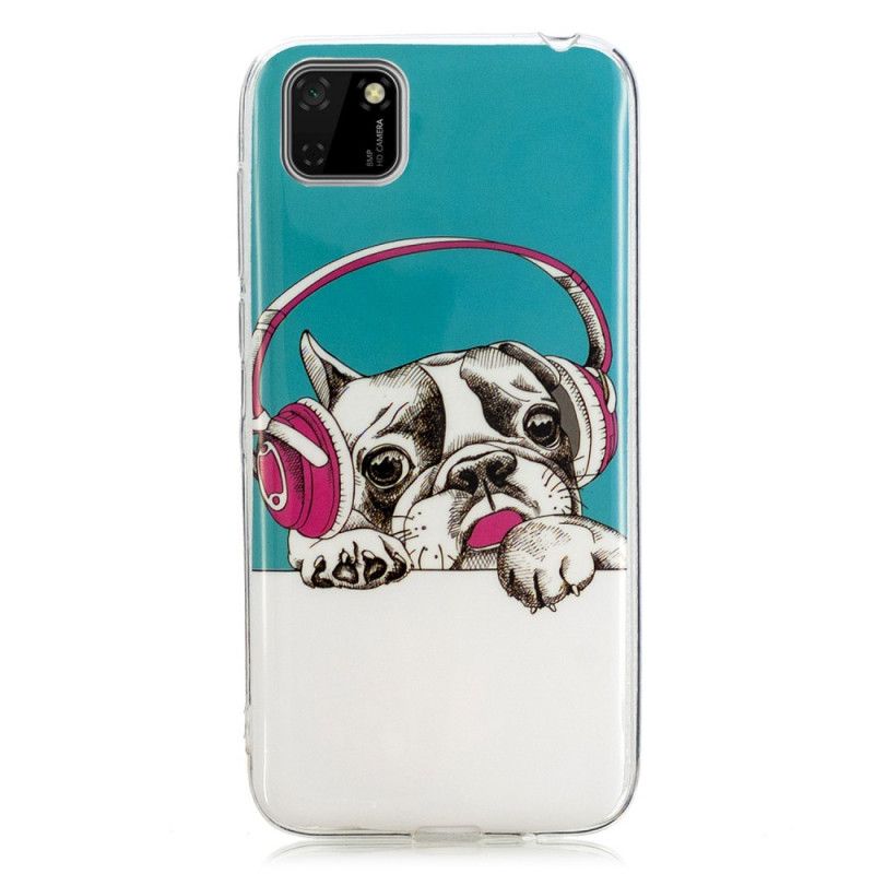 Coque Huawei Y5p Chien Fluorescente