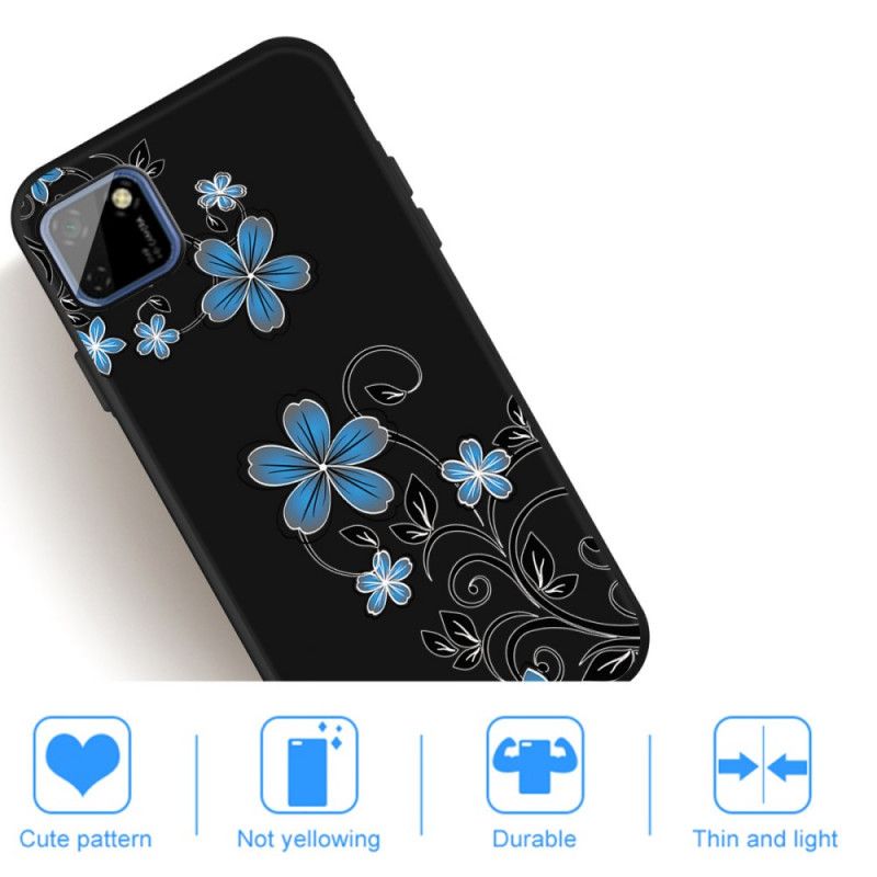 Coque Huawei Y5p Fleurs Bleues