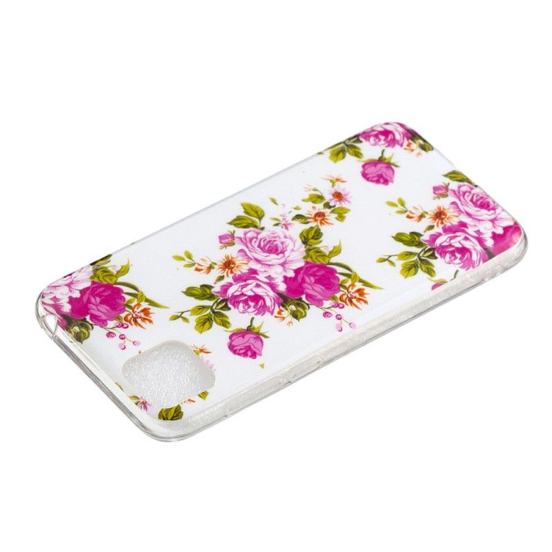 Coque Huawei Y5p Fleurs Liberty Fluorescente