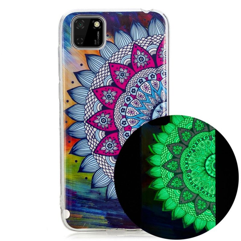 Coque Huawei Y5p Mandala Coloré Fluorescente