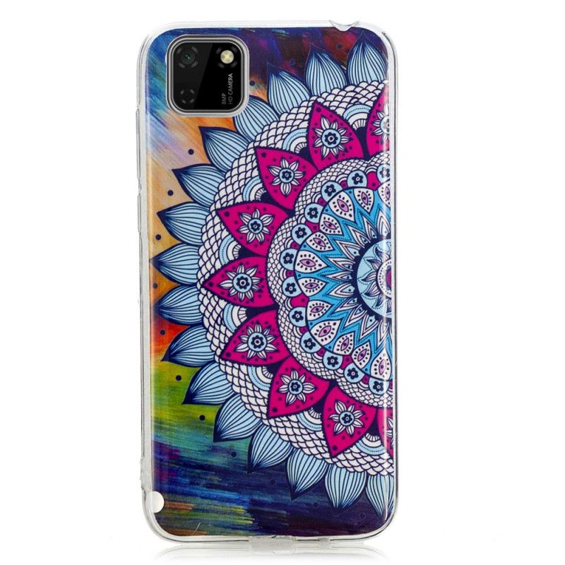 Coque Huawei Y5p Mandala Coloré Fluorescente