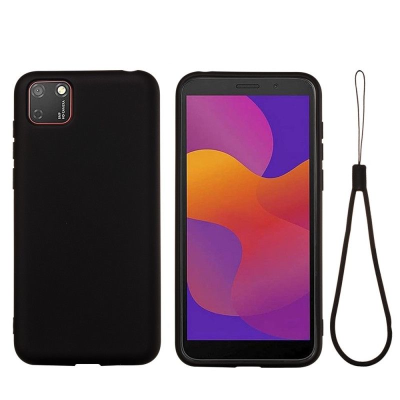 Coque Huawei Y5p Silicone Liquide Avec Lanière