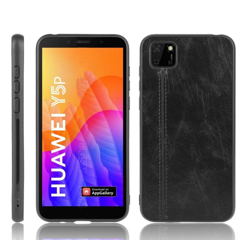 Coque Huawei Y5p Style Cuir Coutures