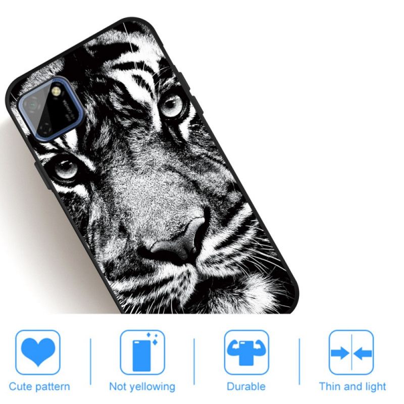 Coque Huawei Y5p Tigre Noir Et Blanc