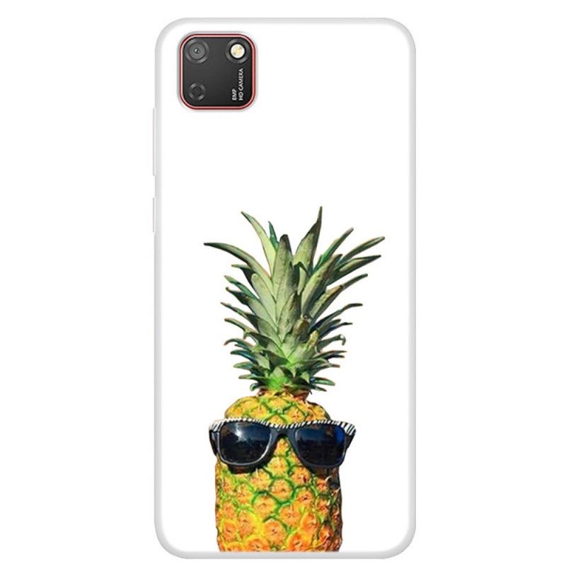 Coque Huawei Y5p Transparente Ananas À Lunettes