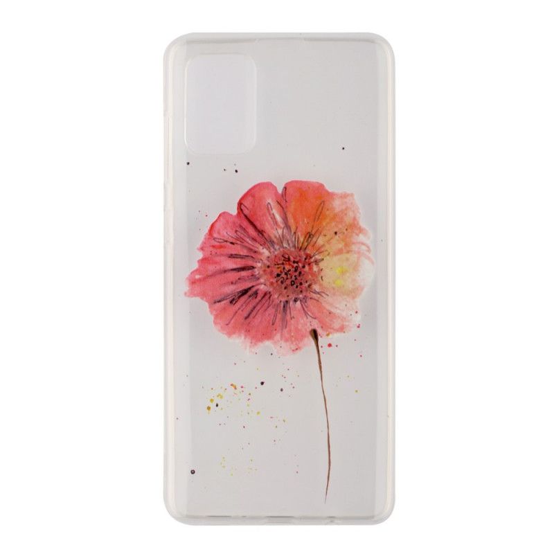 Coque Huawei Y5p Transparente Coquelicot Aquarelle