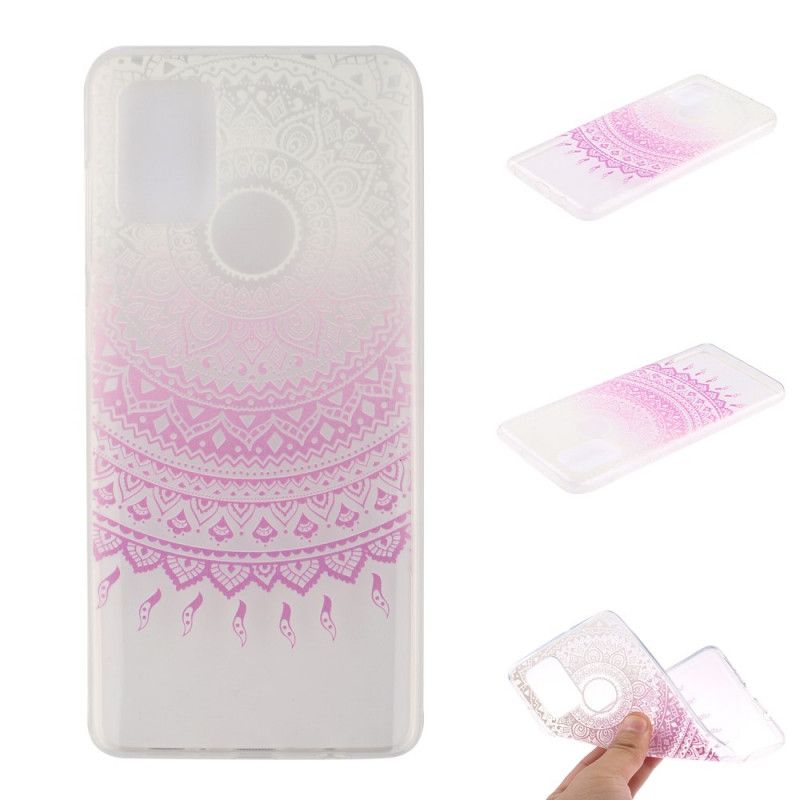 Coque Huawei Y5p Transparente Mandala Coloré