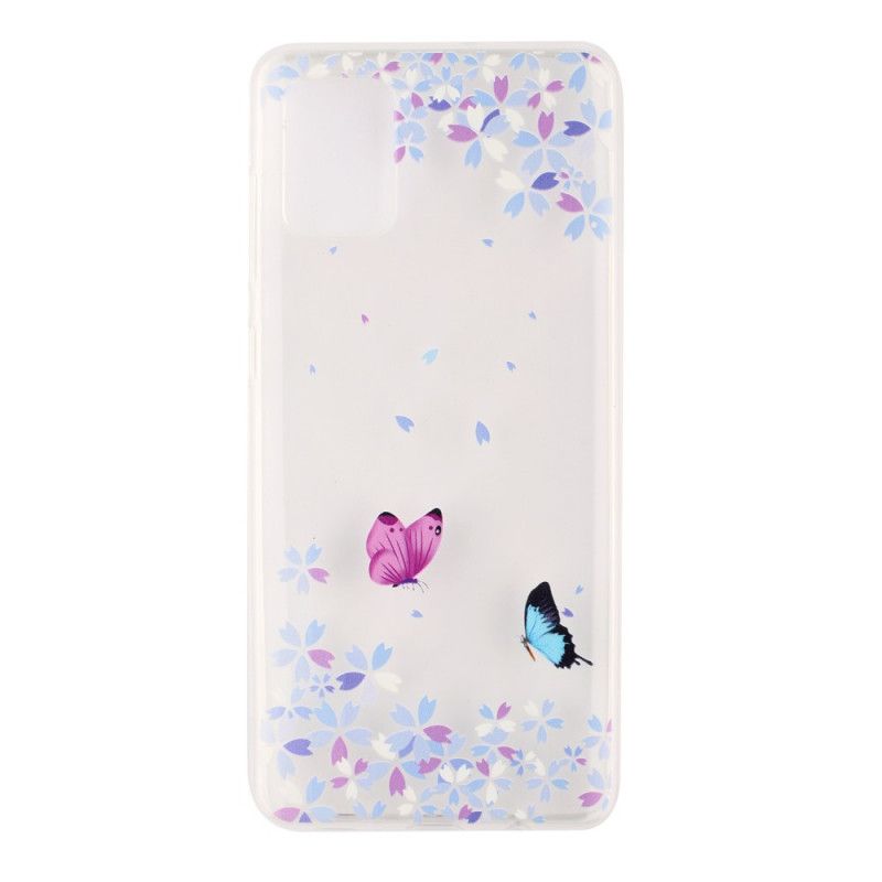 Coque Huawei Y5p Transparente Papillons Et Fleurs