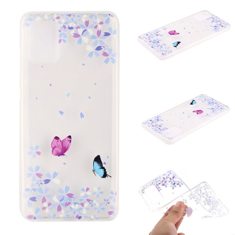 Coque Huawei Y5p Transparente Papillons Et Fleurs