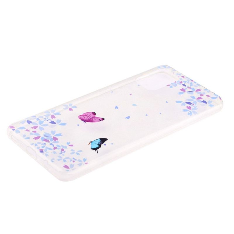 Coque Huawei Y5p Transparente Papillons Et Fleurs