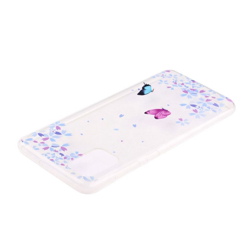 Coque Huawei Y5p Transparente Papillons Et Fleurs