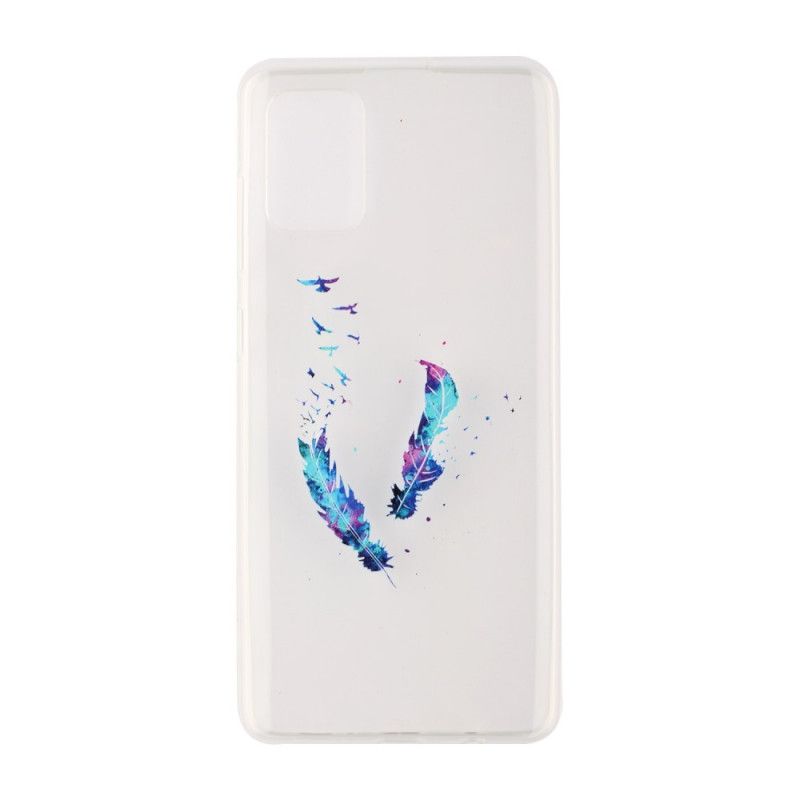 Coque Huawei Y5p Transparente Plumes